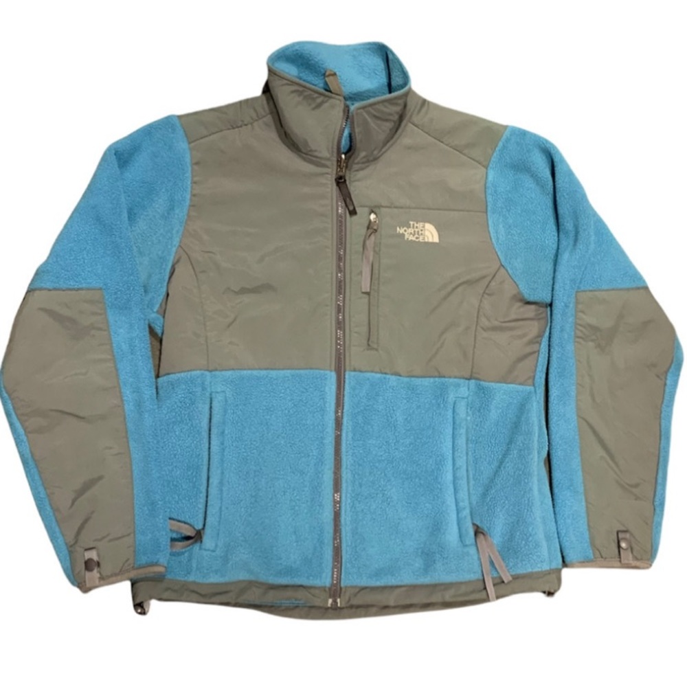 Women’s Blue and Grey North Face Jacket Sz M